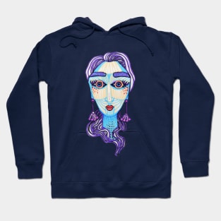 Hypnotized woman portrait Hoodie